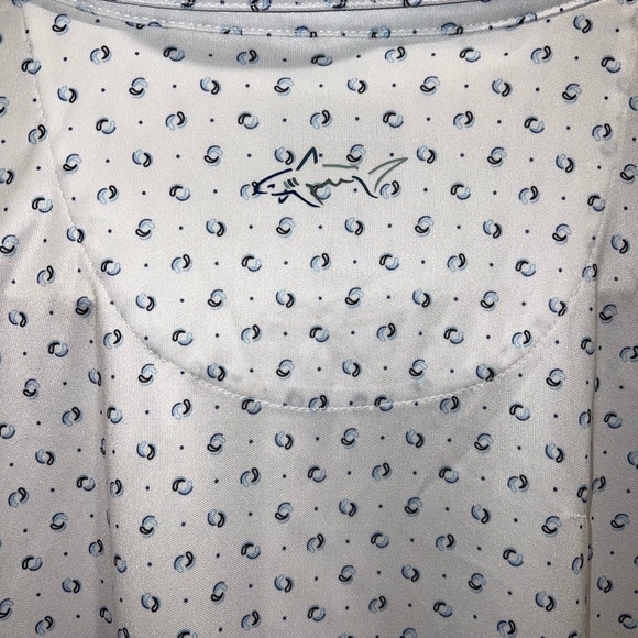NEW Men's White Patterned Polo Shirt. - Picture 7 of 8